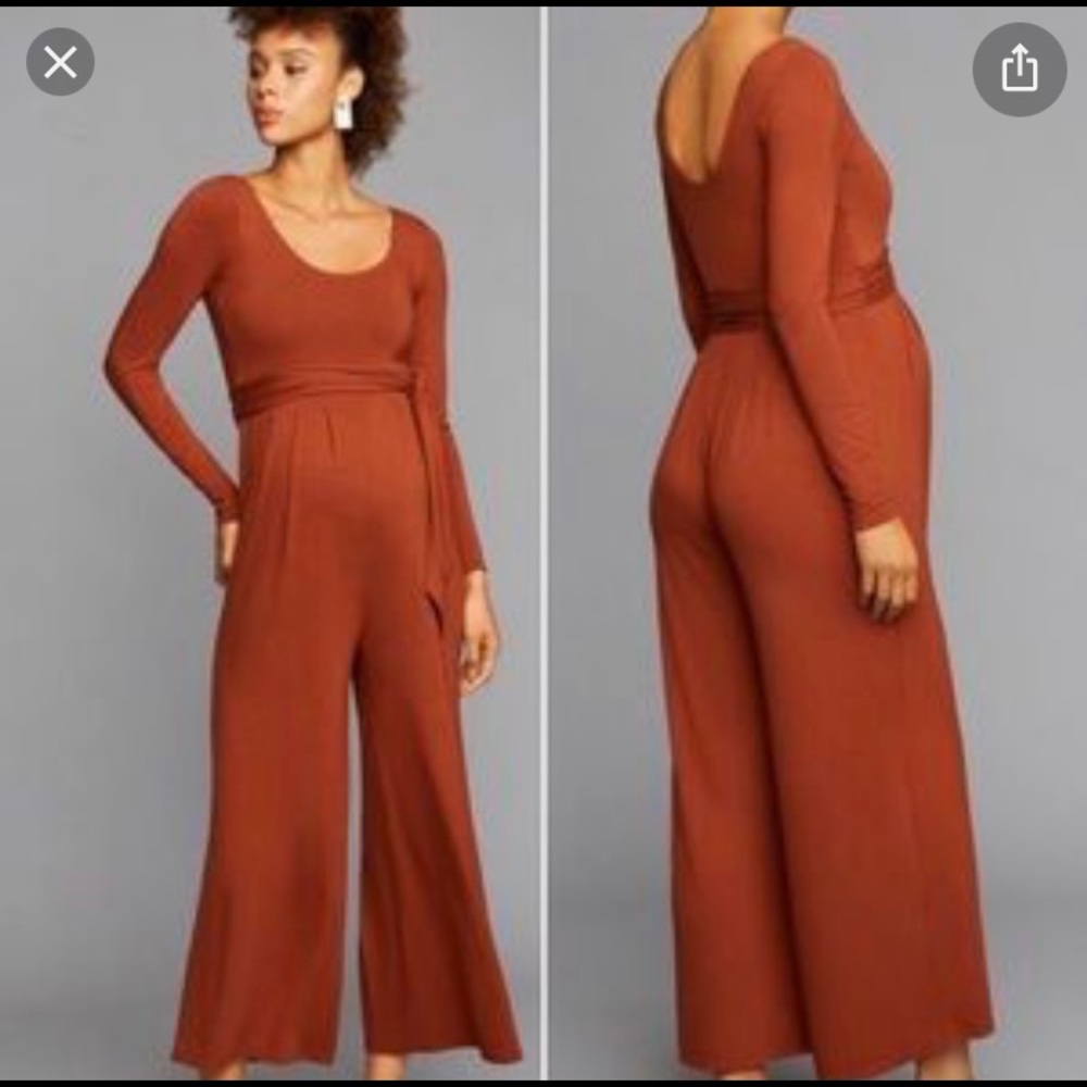A Pea in the Pod Pleated Tie Waist Romper/Jumpsuit
